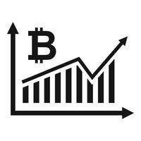 Bitcoin-Diagrammdiagrammsymbol, einfacher Stil vektor