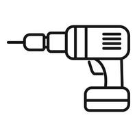 Symbol für elektrische Bohrmaschine, Umrissstil vektor