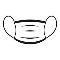 Symbol für medizinische medizinische Maske, einfacher Stil vektor