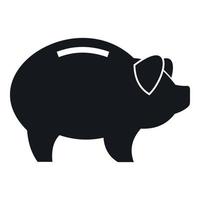 Schweinchen-Symbol, einfacher Stil vektor