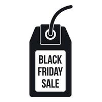 Schwarzer Freitag-Verkauf-Tag-Symbol, einfachen Stil vektor