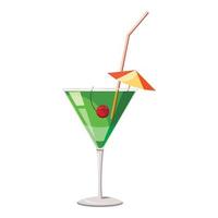 Martini-Glas Cocktail-Symbol, isometrischer 3D-Stil