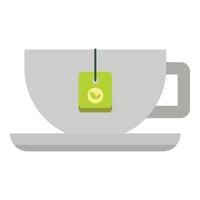 Kaffeetassensymbol, flacher Stil vektor