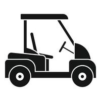 golf vagn elektrisk ikon, enkel stil vektor