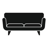 weiche Sofa-Ikone, einfacher Stil vektor