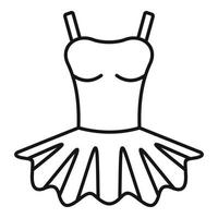 Ballerina Kleidung Symbol Umrissvektor. Ballett baby vektor