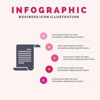 fil text amerikan USA fast ikon infographics 5 steg presentation bakgrund vektor