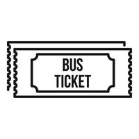 Maschinenbus-Ticket-Symbol, Umrissstil vektor