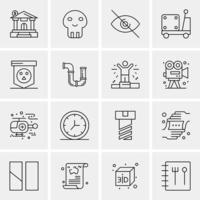 16 universelle Business-Icons Vektor kreative Icon-Illustration zur Verwendung in Web- und Mobilprojekten