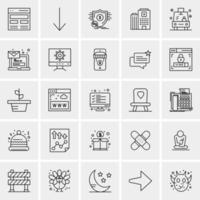 25 universelle Business-Icons Vektor kreative Icon-Illustration zur Verwendung in Web- und Mobilprojekten