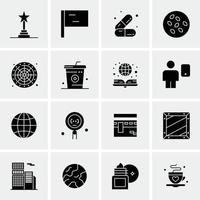 16 universelle Business-Icons Vektor kreative Icon-Illustration zur Verwendung in Web- und Mobilprojekten