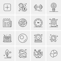 16 universelle Business-Icons Vektor kreative Icon-Illustration zur Verwendung in Web- und Mobilprojekten