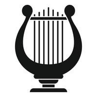 akustische ikone der harfe, einfacher stil vektor
