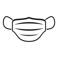 Symbol für medizinische Staubmaske, einfacher Stil vektor