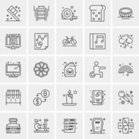 25 universelle Business-Icons Vektor kreative Icon-Illustration zur Verwendung in Web- und Mobilprojekten