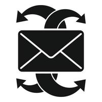 Umstrukturierungs-E-Mail-Symbol, einfacher Stil vektor