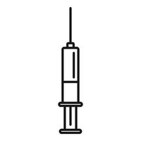 Symbol für Nanotechnologie-Spritze, Umrissstil vektor