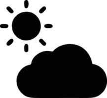 Sonnensymbol auf weißem Hintergrund, Illustration des Sonnensymbolsymbols in Schwarz auf weißem Hintergrund vektor