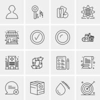 16 universelle Business-Icons Vektor kreative Icon-Illustration zur Verwendung in Web- und Mobilprojekten