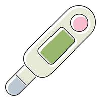 medicinsk termometer ikon, platt stil vektor