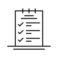bokning checklista vektor ikon