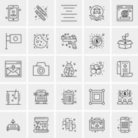 25 universelle Business-Icons Vektor kreative Icon-Illustration zur Verwendung in Web- und Mobilprojekten