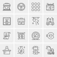 16 universelle Business-Icons Vektor kreative Icon-Illustration zur Verwendung in Web- und Mobilprojekten