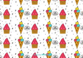 Cartoon Ice Cream Pattern vektor