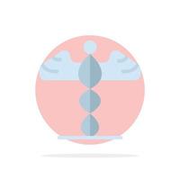 Medizin medizinisches Gesundheitswesen Griechenland abstrakt Kreis Hintergrund flache Farbe Symbol vektor