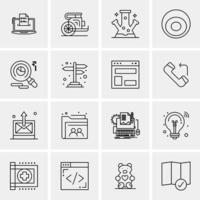 16 universelle Business-Icons Vektor kreative Icon-Illustration zur Verwendung in Web- und Mobilprojekten