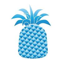 blå ananas ikon, tecknad serie stil vektor