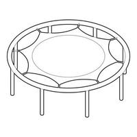 Symbol für Trampolinspringen, Umrissstil vektor