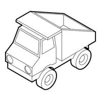 leksak lastbil ikon, översikt stil vektor