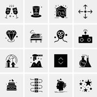 16 universelle Business-Icons Vektor kreative Icon-Illustration zur Verwendung in Web- und Mobilprojekten