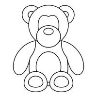 Teddybär-Symbol, Umrissstil vektor