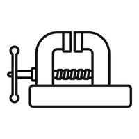 Metallurgie-Schraubstock-Symbol, Umrissstil vektor