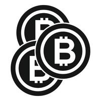 Bitcoin-Symbol einfacher Vektor. Krypto-Münze vektor