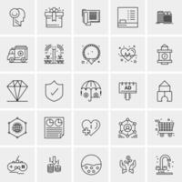 25 universelle Business-Icons Vektor kreative Icon-Illustration zur Verwendung in Web- und Mobilprojekten