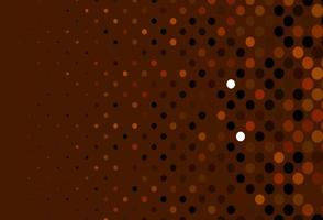 dunkelgelbe, orangefarbene Vektorvorlage mit Kreisen. vektor