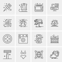 16 universelle Business-Icons Vektor kreative Icon-Illustration zur Verwendung in Web- und Mobilprojekten