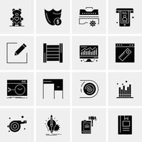 16 universelle Business-Icons Vektor kreative Icon-Illustration zur Verwendung in Web- und Mobilprojekten