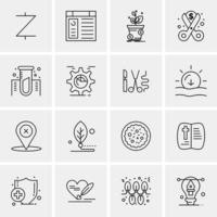 16 universelle Business-Icons Vektor kreative Icon-Illustration zur Verwendung in Web- und Mobilprojekten