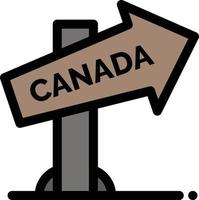 kanada richtung lage zeichen flache farbe symbol vektor symbol banner vorlage