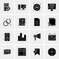 16 universelle Business-Icons Vektor kreative Icon-Illustration zur Verwendung in Web- und Mobilprojekten