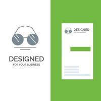 Brillen-Augenblick-Frühlingsgrau-Logo-Design und Visitenkartenvorlage vektor