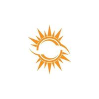 Sonne-Symbol-Logo-Design-Vorlage vektor