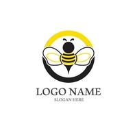 bee logotyp vektor ikon illustration