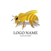 bee logotyp vektor ikon illustration