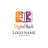 digital bok logotyp ikon teknik vektor