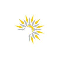 Sonne-Symbol-Logo-Design-Vorlage vektor